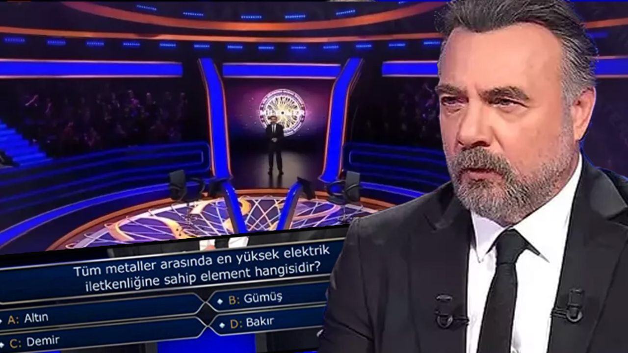 19 Haziran 2025 Kim Milyoner Olmak İster'de 500 bin TL'lik soru! Tüm metaller arasında en yüksek elektrik iletkenliğine sahip element hangisidir? 19 Haziran 2025 Kim Milyoner Olmak İster'de 500 bin TL'lik soru! Tüm metaller arasında en yüksek elektrik iletkenliğine sahip element hangisidir?