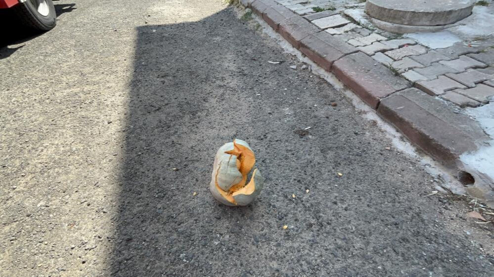 Tekirdağ'da yürekler ağza geldi! 4 aylık bebeğini rehin alan baba, balkondan bal kabağı fırlattı Tekirdağ'da yürekler ağza geldi! 4 aylık bebeğini rehin alan baba, balkondan bal kabağı fırlattı - 1. Resim