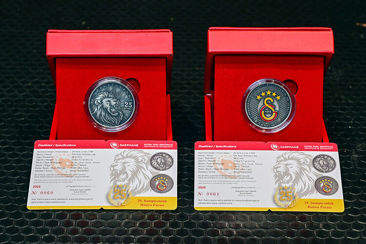 Galatasaray hatıra parası nereden, nasıl alınır, fiyatı ne kadar? Darphane Galatasaray'ın 25. şampiyonluğuna özel hatıra parası basıyor Galatasaray hatıra parası nereden, nasıl alınır, fiyatı ne kadar? Darphane Galatasaray'ın 25. şampiyonluğuna özel hatıra parası basıyor - 2. Resim