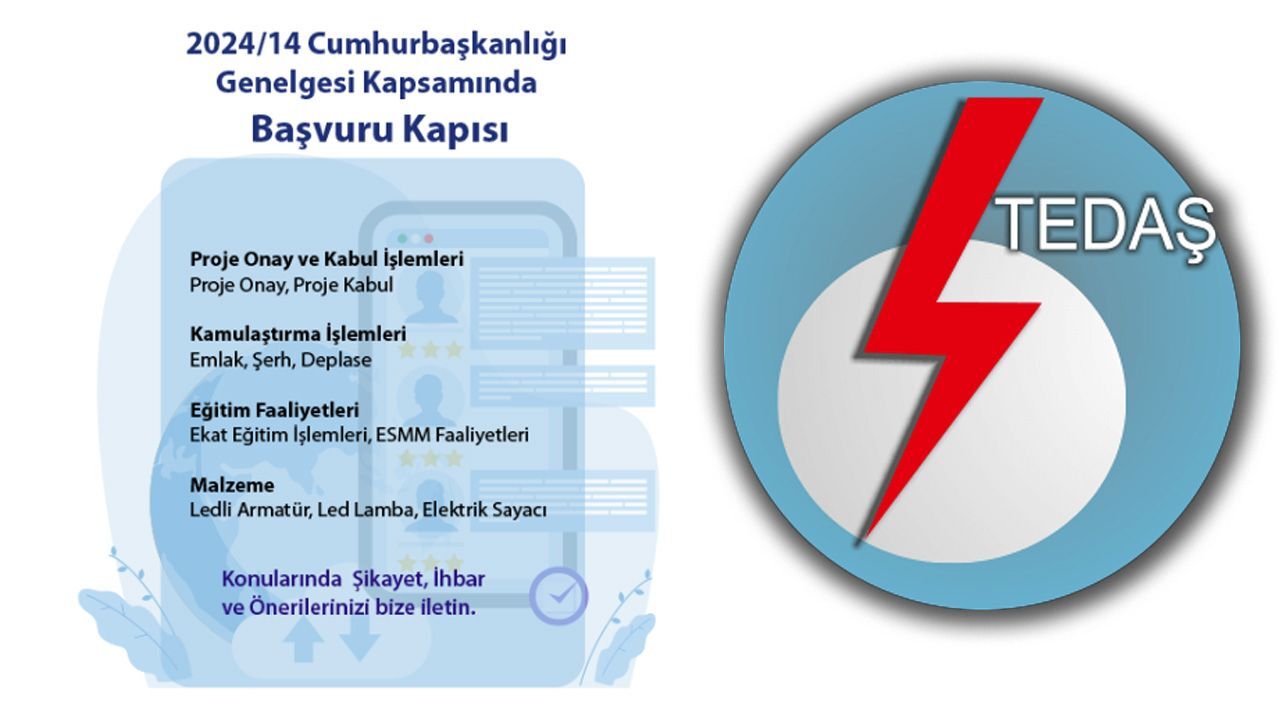 TEDAŞ başvuru yayında! Talepler artık buradan takip edilecek TEDAŞ başvuru yayında! Talepler artık buradan takip edilecek