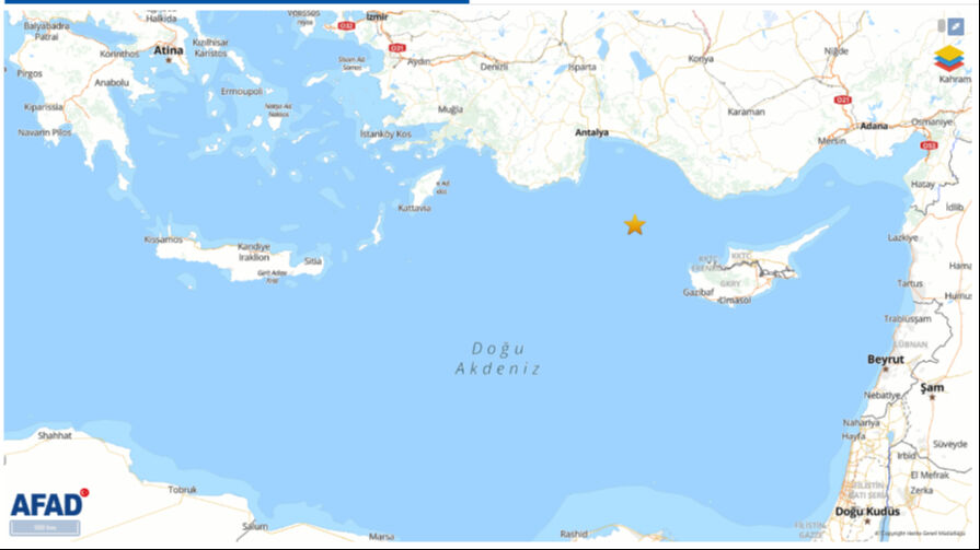 Antalya açıklarında deprem oldu Antalya açıklarında deprem oldu - 1. Resim
