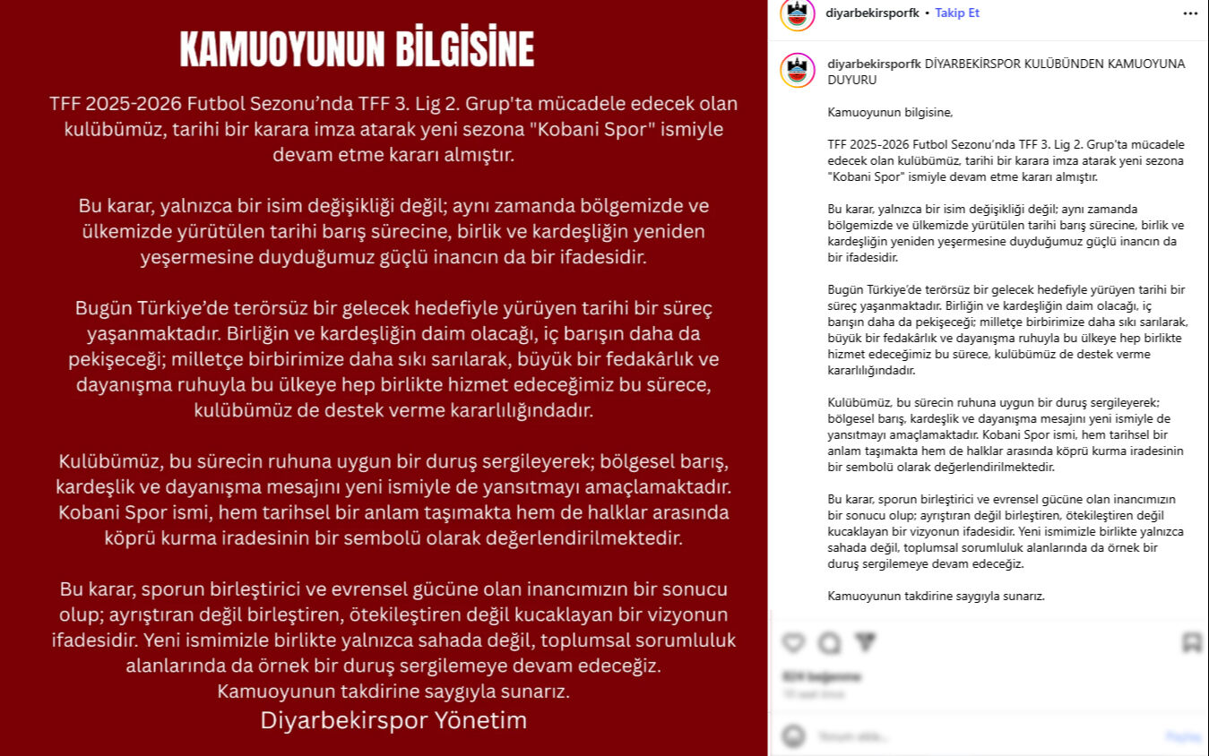 Diyarbekirspor'un ismi değişti! Tarihi karar: 'Terörsüz Türkiye' mesajı - 2. Resim