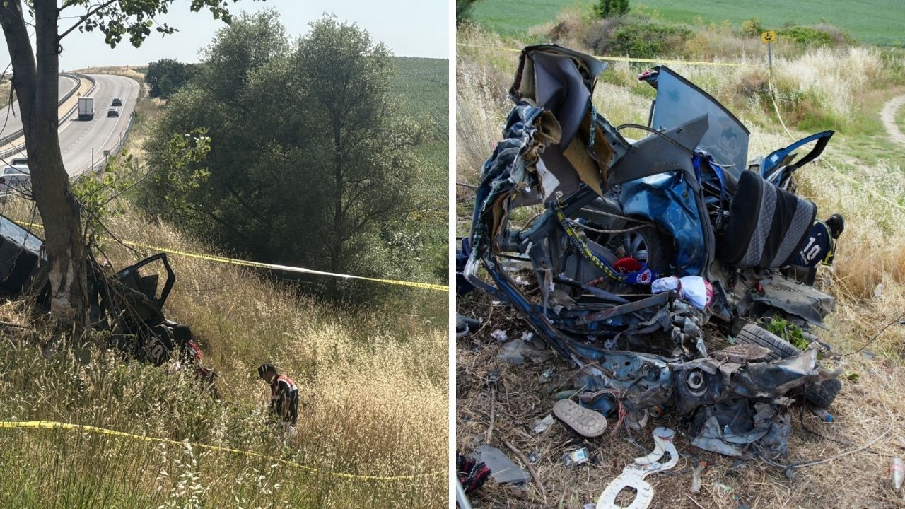 Edirne&#039;de katliam gibi kaza! Otomobil ağaca çarptı: 5 ölü, 1 yaralı