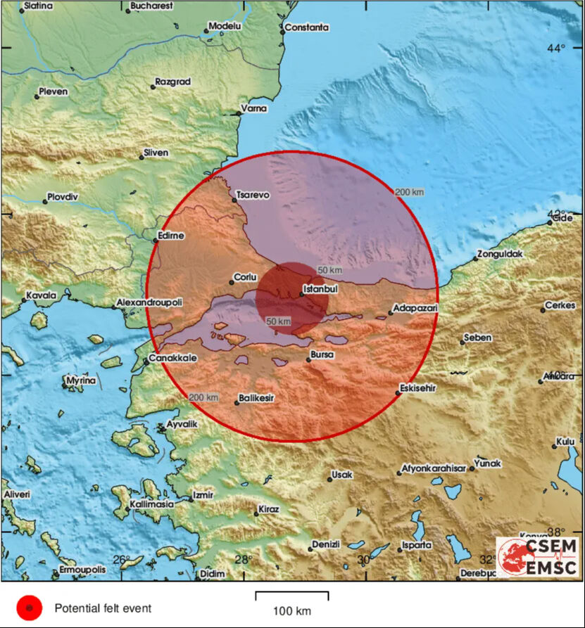 İstanbul'da hissedilen bir deprem oldu İstanbul'da hissedilen bir deprem oldu - 1. Resim