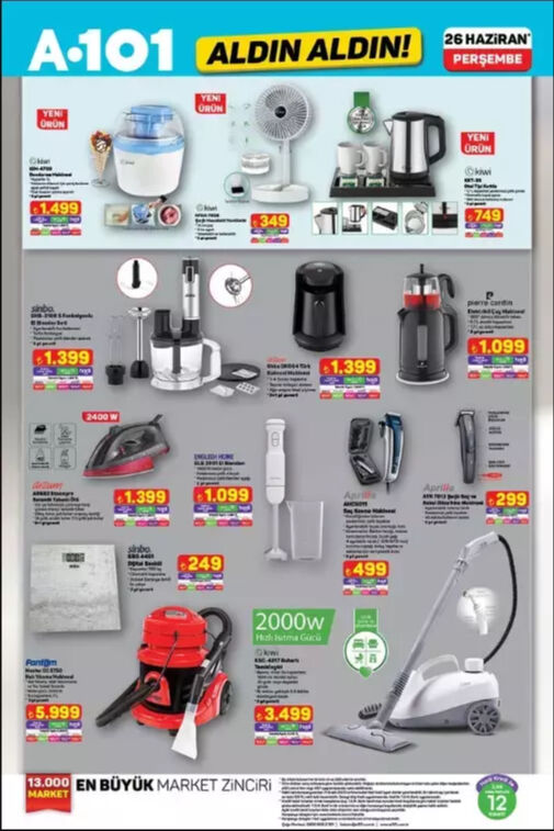 A 101 aktüel kataloğunda hangi ürünler var? 26 Haziran 2025 Perşembe A101 aktüel ürünler kataloğu paylaşıldı - 3. Resim