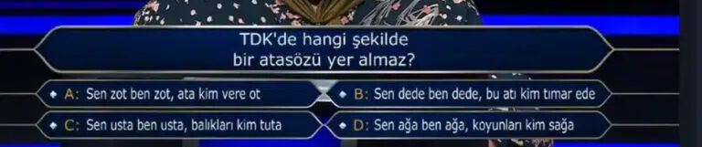 TDK'de hangi şekilde bir atasözü yer almaz? TDK'de hangi şekilde bir atasözü yer almaz? - 1. Resim
