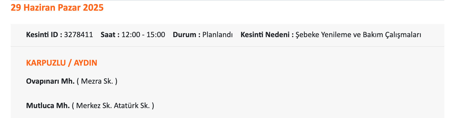 ADM Elektrik duyurdu, Aydın'da elektrikler ne zaman gelecek? 29-30 Haziran Didim Elektrik kesintisi sorgulama! - 8. Resim