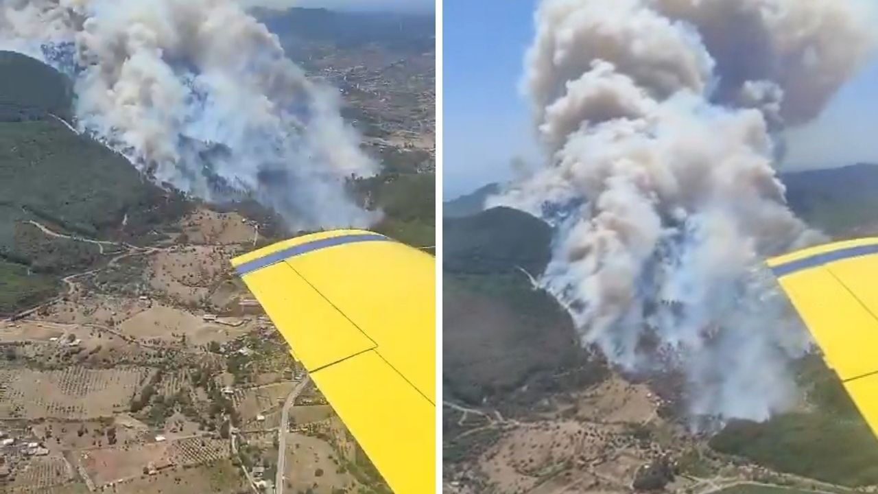 İzmir orman yangını... 18 uçak ve 10 helikopterle müdahale! Vatandaşlar tahliye ediliyor