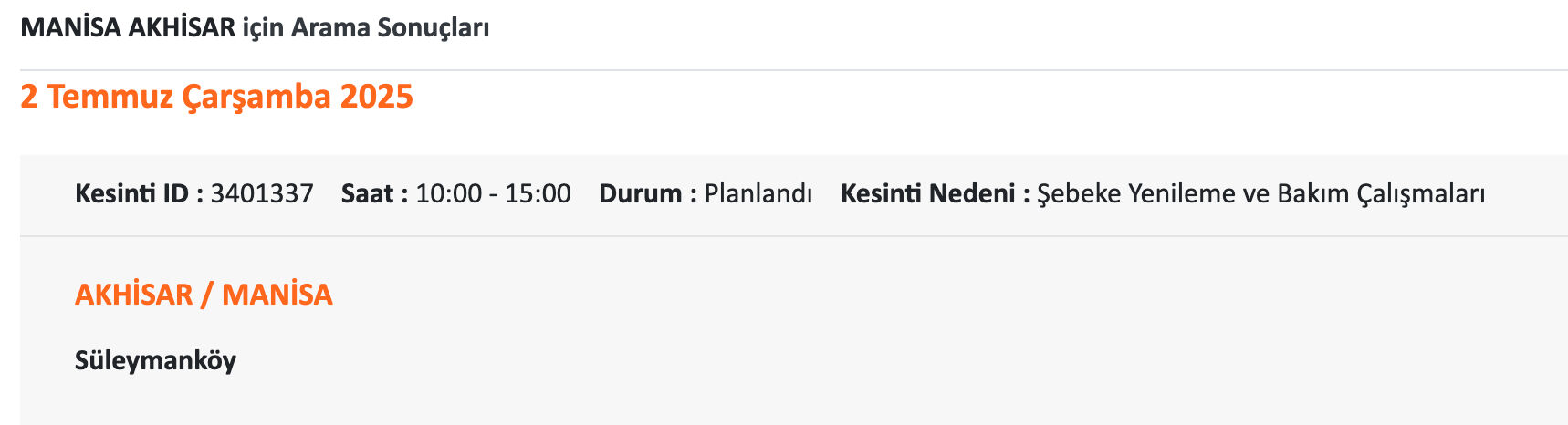 Akhisar, Alaşehir, Demirci elektrik kesintisi sorgulama: 1- 2 Temmuz 2025 Manisa'nın hangi ilçelerinde elektrikler kesilecek? - 4. Resim