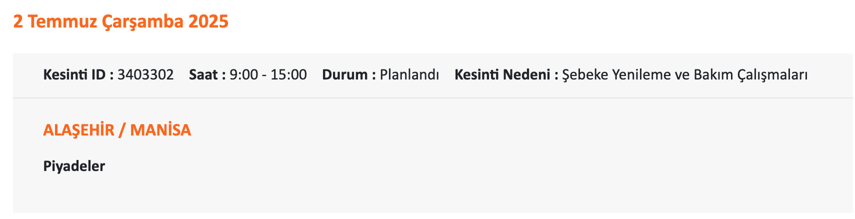 Akhisar, Alaşehir, Demirci elektrik kesintisi sorgulama: 1- 2 Temmuz 2025 Manisa'nın hangi ilçelerinde elektrikler kesilecek? - 7. Resim