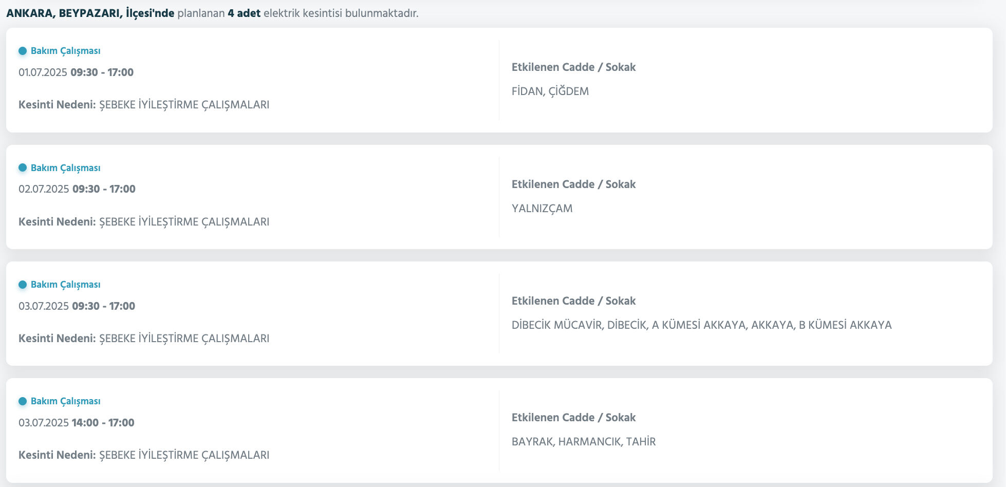 Başkent EDAŞ'tan açıklama geldi:1-2 Temmuz 2025 Ankara'da elektrikler ne zaman gelecek? - 9. Resim