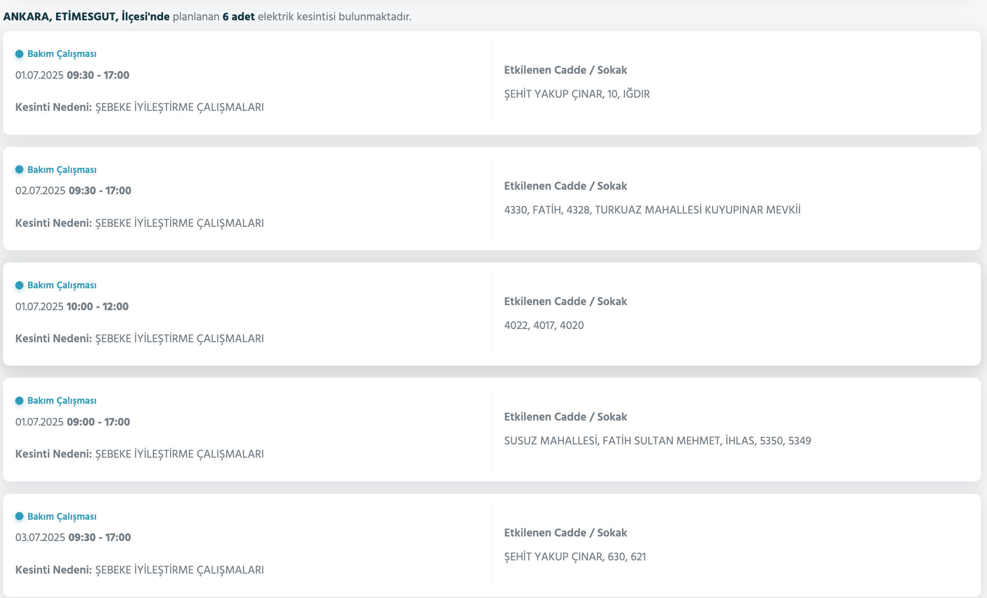 Başkent EDAŞ'tan açıklama geldi:1-2 Temmuz 2025 Ankara'da elektrikler ne zaman gelecek? - 18. Resim