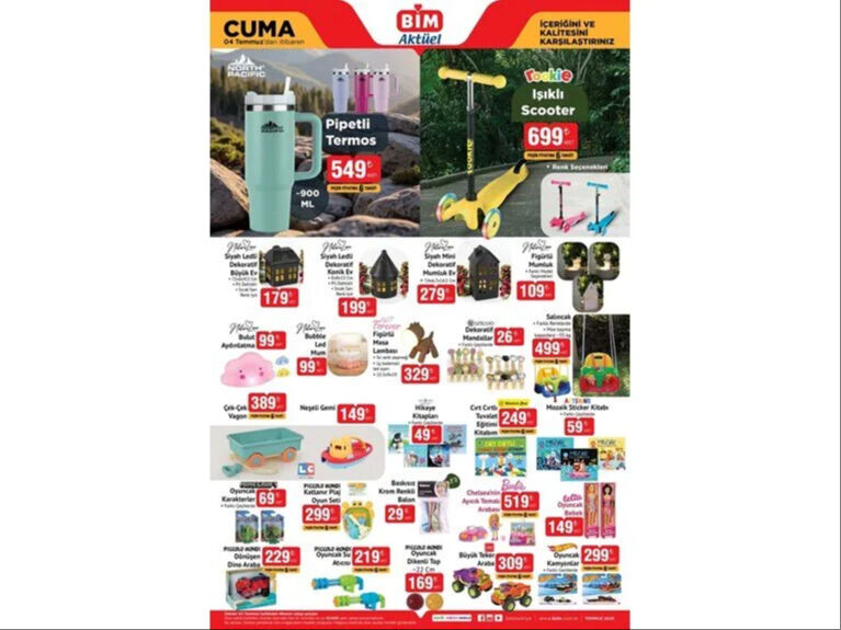 BİM Aktüel Kataloğu 1-2- 4 Temmuz: Go kart pro araba, scooter, yemek masası ve ayarlanabilir koltuk sehpası geliyor - 5. Resim