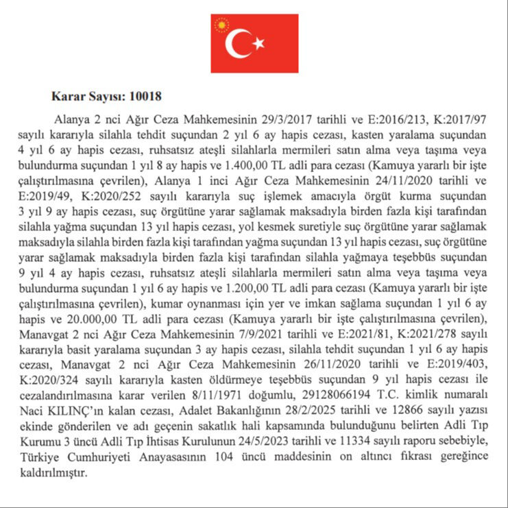 Cumhurbaşkanı Erdoğan imzaladı, 2 mahkumun kalan cezası kaldırıldı - 2. Resim
