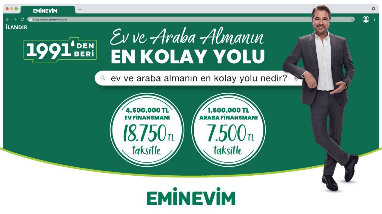 Ev, araç ve iş yeri almanın en kolay yolu: Eminevim -Ev, araç ve iş yeri almanın en kolay yolu: Eminevim