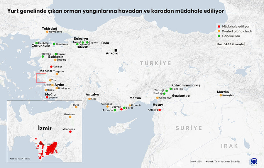 Hangi illerde yangın var, söndürüldü mü? Yangınlar son durum - 1. Resim