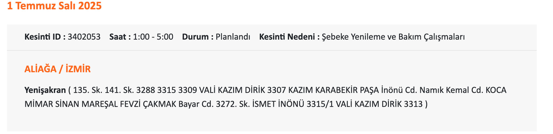 İzmir Gdz Elektrik elektrik saat verdi! 1-2 Temmuz 2025 İzmir'de elektrikler ne zaman kesilecek? - 5. Resim