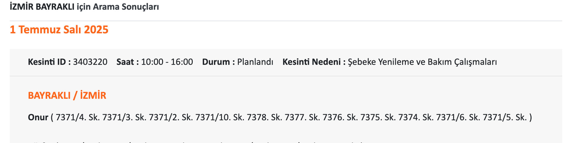İzmir Gdz Elektrik elektrik saat verdi! 1-2 Temmuz 2025 İzmir'de elektrikler ne zaman kesilecek? - 6. Resim
