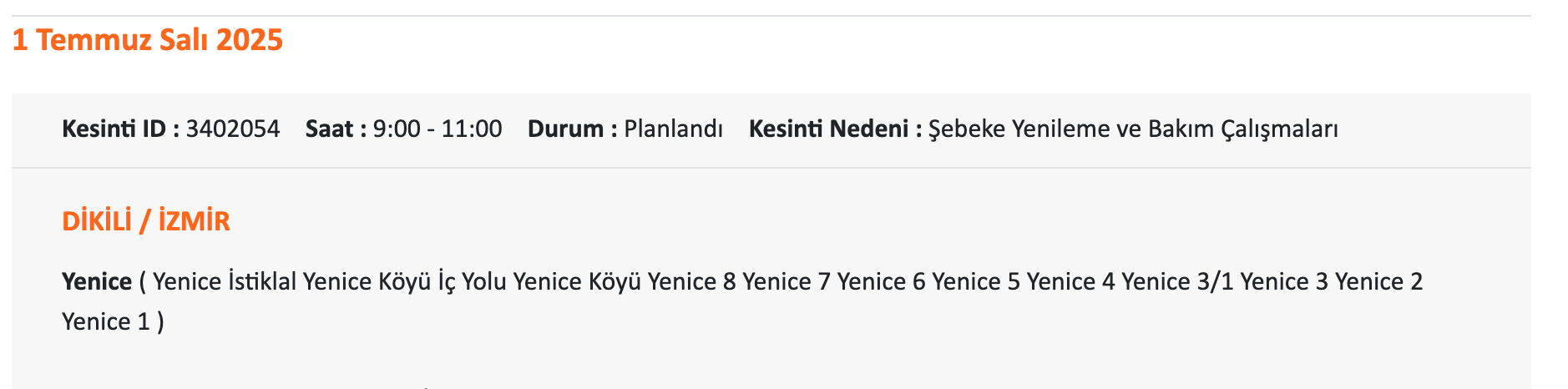 İzmir Gdz Elektrik elektrik saat verdi! 1-2 Temmuz 2025 İzmir'de elektrikler ne zaman kesilecek? - 11. Resim