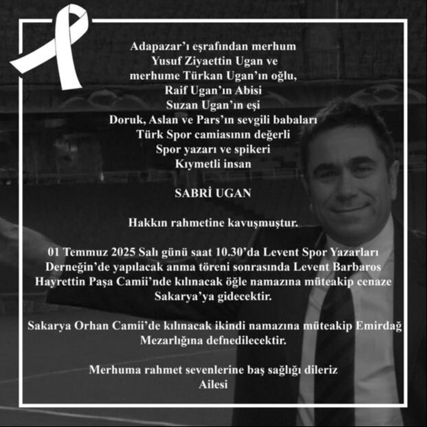 Oğlu paylaştı: Sabri Ugan'ın cenaze programı belli oldu - 4. Resim