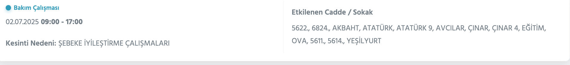 2 Temmuz 2025 Hatay elektrik kesintisi sorgulama: Hatay'ın Antakya ve Arsuz ilçelerinde elektrik kesintisi var mı? - 4. Resim