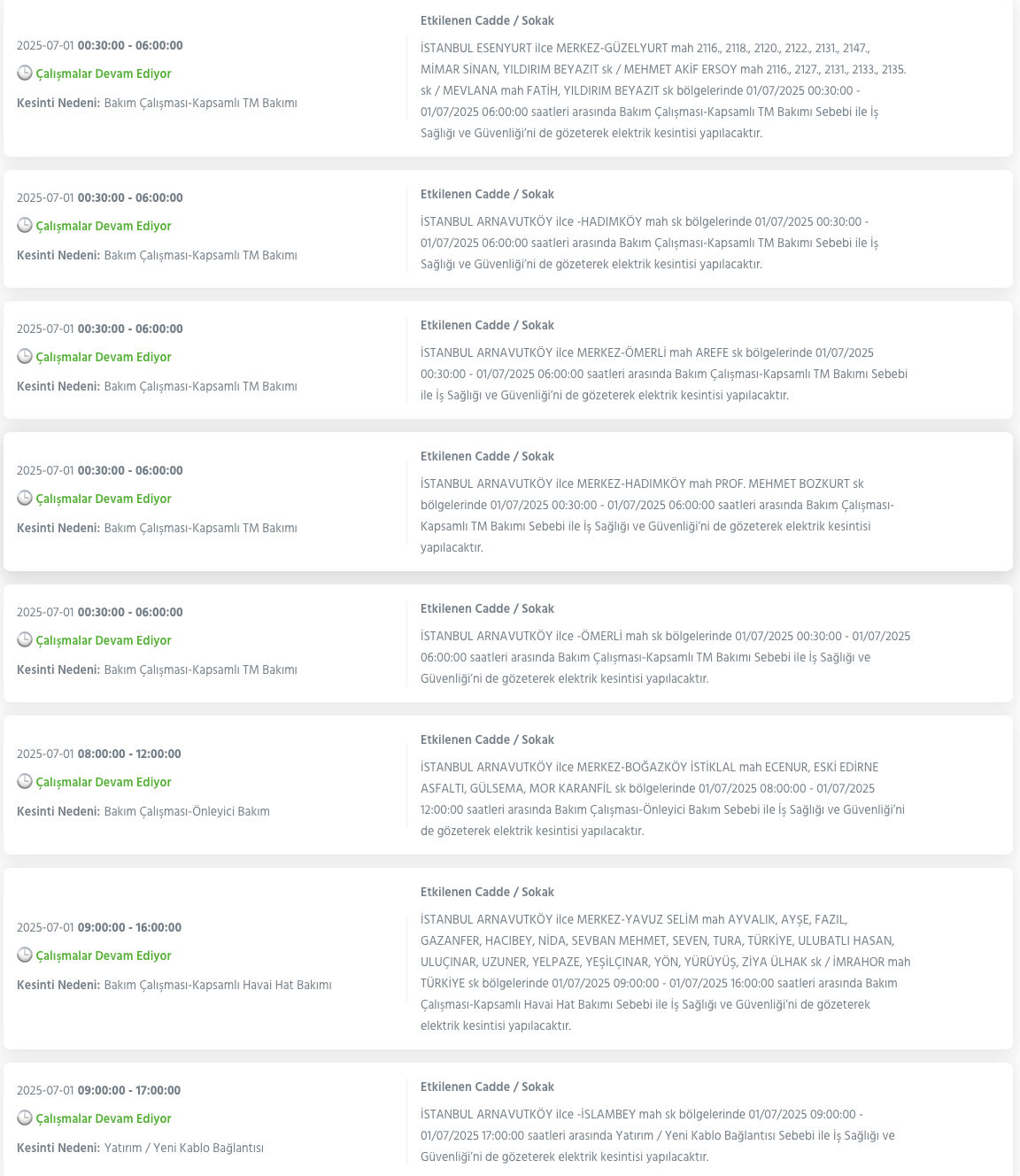 Bağcılar, Avcılar, Şişli ve birçok ilçe için BEDAŞ saat verdi! 1 Temmuz 2025 İstanbul elektrik kesintisi ne kadar sürecek? - 2. Resim