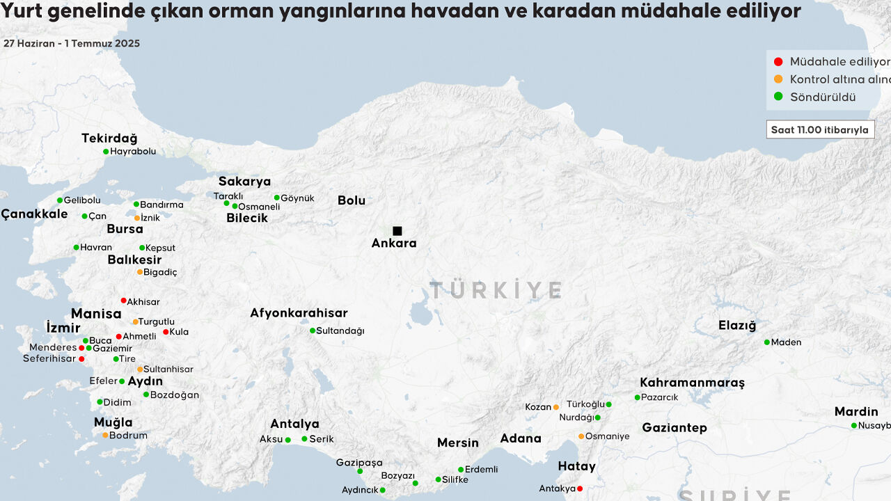 İzmir, Manisa, Hatay... Türkiye yangınlarla mücadele ediyor! Bir kentte 700 futbol sahası kadar alan yandı