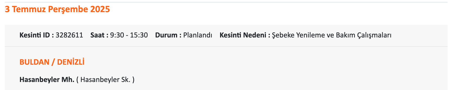 2-3-4 Temmuz Denizli elektrik kesintisi sorgulama: Acıpayam, Buldan, Çameli ve Çivril'de elektrikler ne zaman gelecek? - 4. Resim