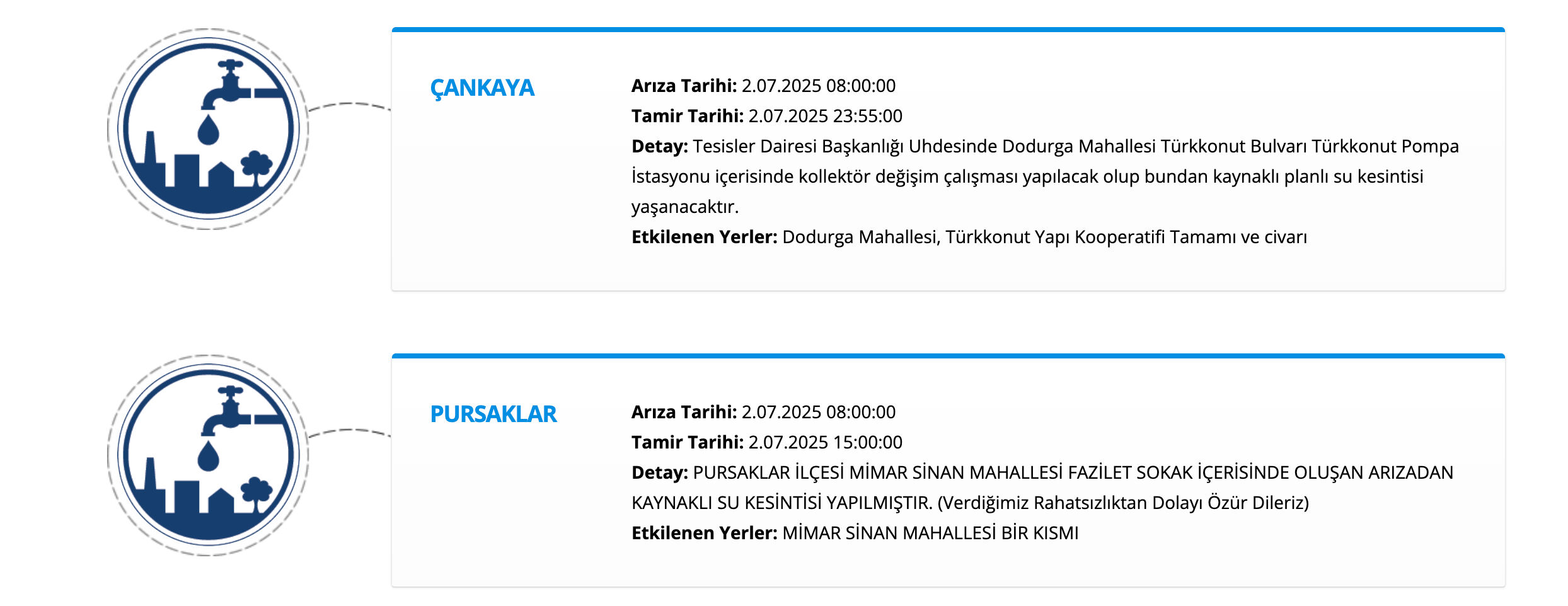 Ankara'nın Yenimahalle, Çankaya ve Pursaklar ilçelerinde sular ne zaman gelecek? 2 Temmuz 2025 ASKİ su kesinti listesini paylaştı - 5. Resim