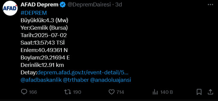 Deprem nerede oldu, kaç büyüklüğünde? İstanbul'da deprem son dakika - 1. Resim