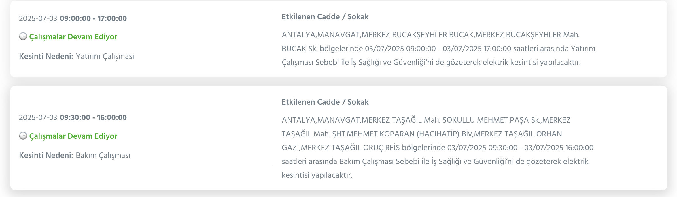3-4 Temmuz Antalya planlı elektrik kesintisi sorgulama! Antalya'nın Aksu, Alanya, Manavgat, Serik ilçelerinde elektrikler ne zaman gelecek? - 6. Resim