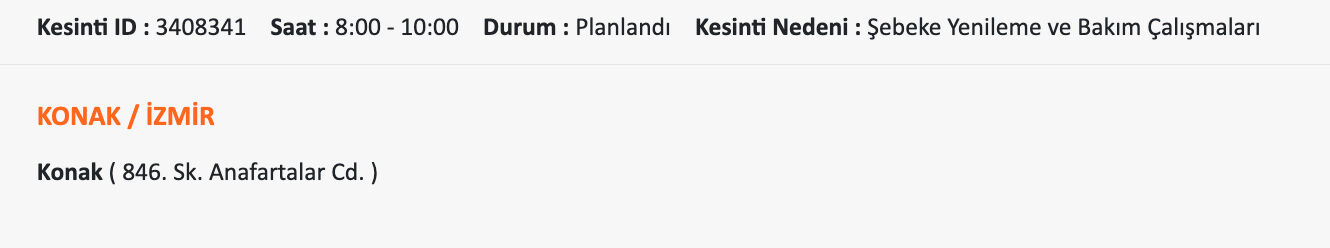 3-4 Temmuz İzmir'de elektrik kesintisi sorgulama! Çeşme, Çiğli, Ödemiş, Bornova ve Konak'ta elektrikler ne zaman gelecek? - 10. Resim