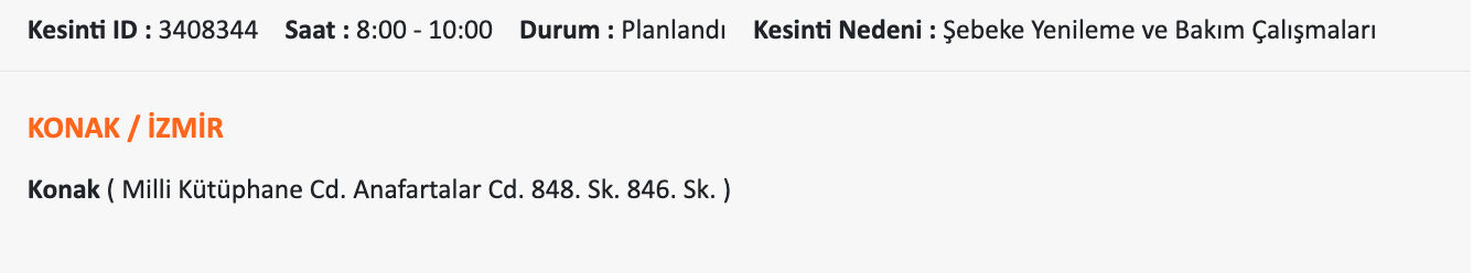 3-4 Temmuz İzmir'de elektrik kesintisi sorgulama! Çeşme, Çiğli, Ödemiş, Bornova ve Konak'ta elektrikler ne zaman gelecek? - 11. Resim