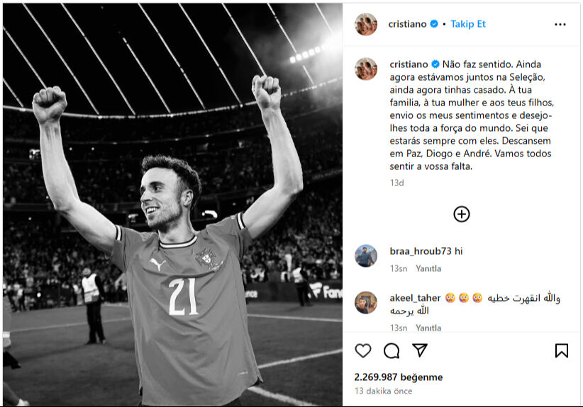 Cristiano Ronaldo'dan Diogo Jota'ya veda: Hiç mantıklı değil - 2. Resim