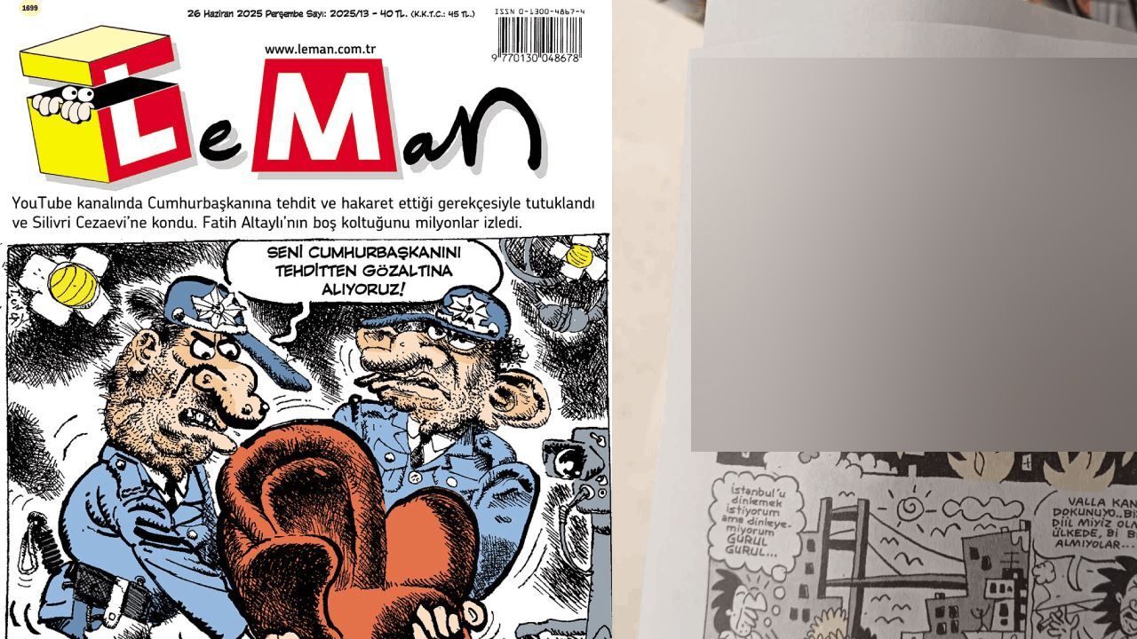 Karikatürün hedefi Terörsüz Türkiye! Sözde mizah dergisi Leman&#039;ı maşa yaptılar