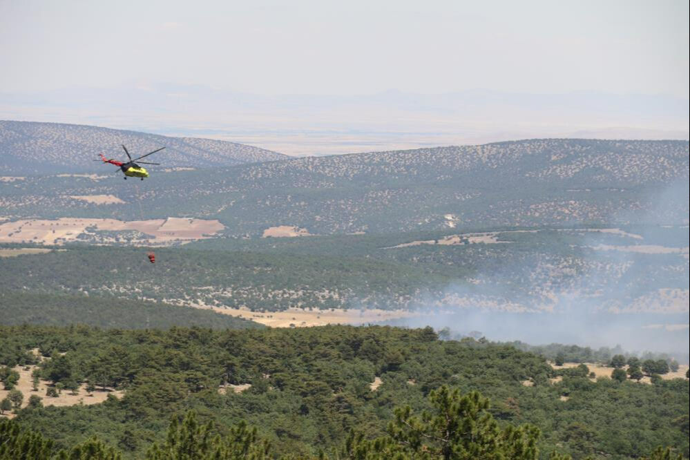 Bir yangın haberi de Eskişehir'den! 2 helikopter, 15 arazöz ve 200 personel ile müdahale ediyor - 6. Resim