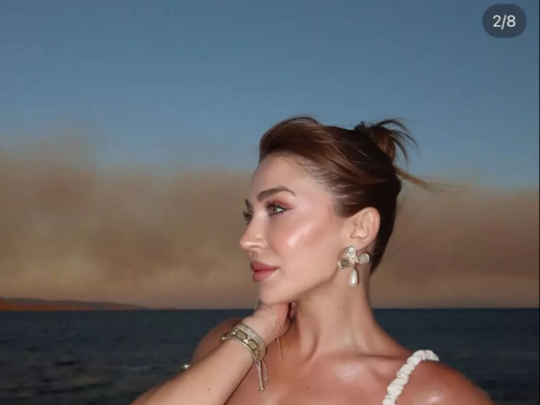 Fenomen İmren Karadeniz yangın bölgesinde poz verdi, tepki çığ gibi büyüdü! Savunması şoke etti - 3. Resim