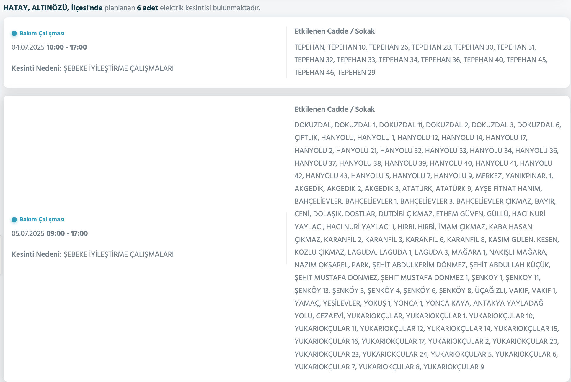 Hatay'da elektrikler ne zaman gelecek? Toroslar EDAŞ 4 Temmuz 2025 kesinti olacak bölgeleri duyurdu - 2. Resim