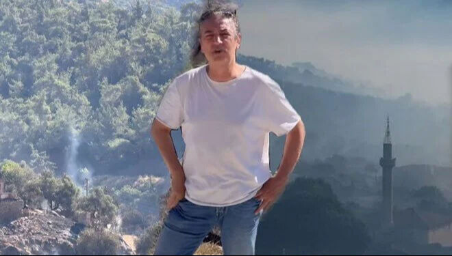 Şarkıcı Çelik yangın bölgesinde: 