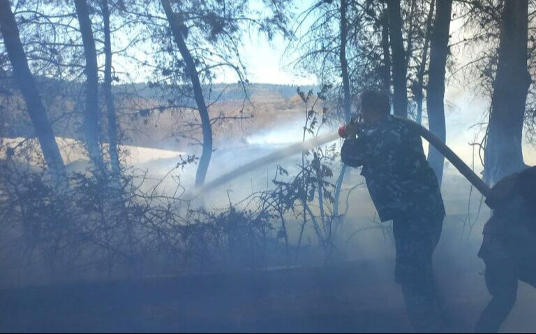 Suriye Cumhurbaşkanlığı Sarayı yakınlarında yangın! Alevler yükseliyor - 1. Resim