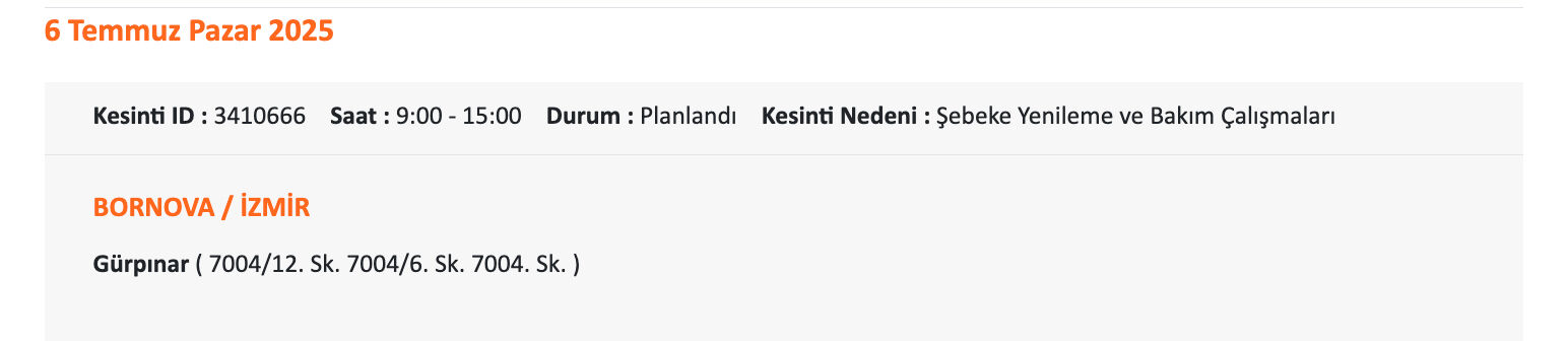 Gediz Elektrik duyurdu, İzmir geneli elektrik kesintisi sorgulama! 5-6-7 Temmuz İzmir'de elektrikler ne zaman gelecek? - 19. Resim