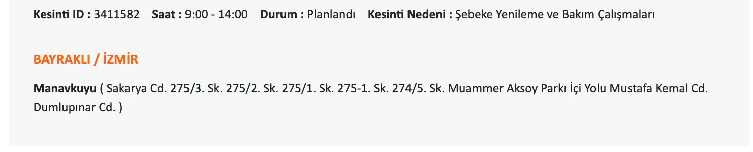 Gediz Elektrik duyurdu, İzmir geneli elektrik kesintisi sorgulama! 5-6-7 Temmuz İzmir'de elektrikler ne zaman gelecek? - 15. Resim