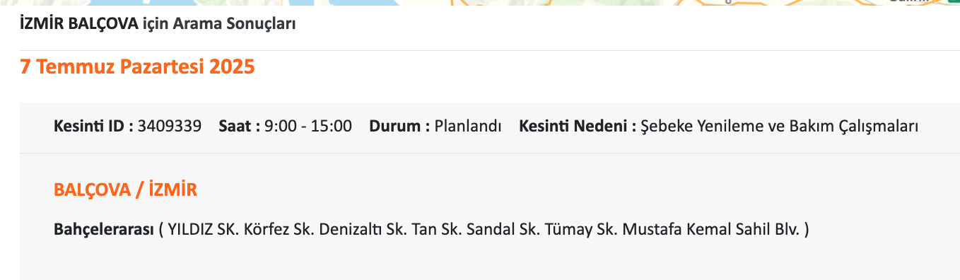 Gediz Elektrik duyurdu, İzmir geneli elektrik kesintisi sorgulama! 5-6-7 Temmuz İzmir'de elektrikler ne zaman gelecek? - 9. Resim