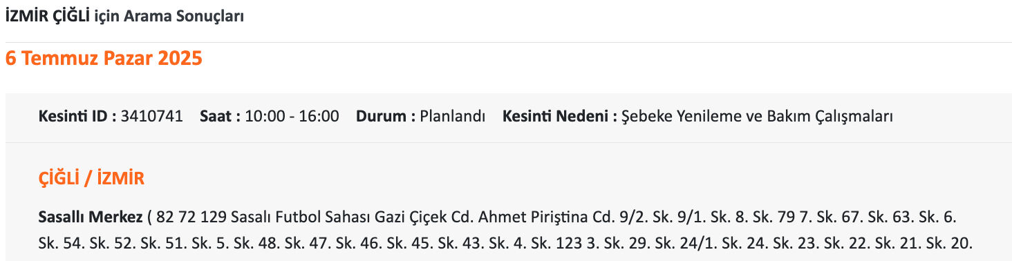 Gediz Elektrik duyurdu, İzmir geneli elektrik kesintisi sorgulama! 5-6-7 Temmuz İzmir'de elektrikler ne zaman gelecek? - 17. Resim