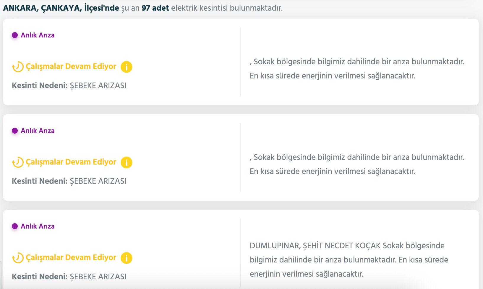 Ankara elektrik kesintisi 6 Temmuz: Ankara'da elektrikler ne zaman gelecek? - 1. Resim