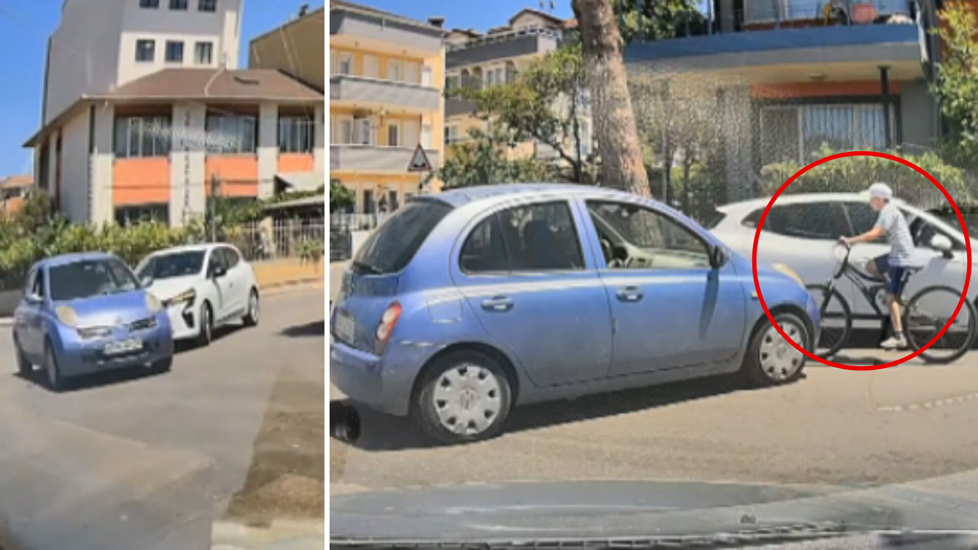 İki araç kaza yaptı, olan bisikletli çocuğa oldu! Talihsiz çocuk aracın altına böyle kaldı - 1. Resim