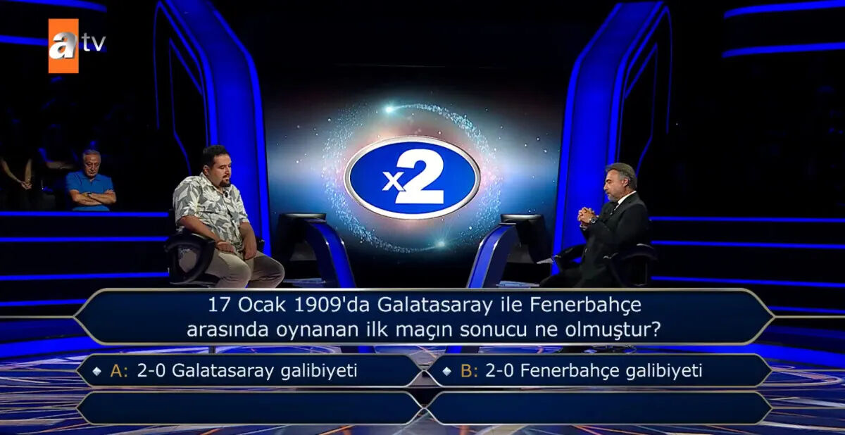 200 bin TL’lik derbi sorusu stüdyoyu karıştırdı! Tüm jokerleri kullandı, sonuç şaşırttı - 1. Resim
