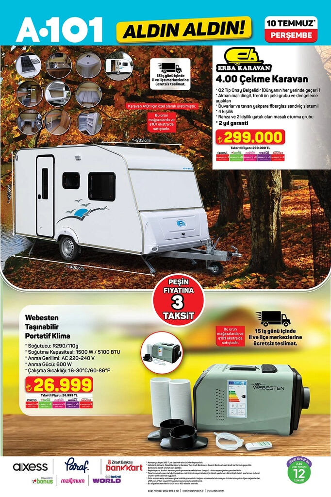 A101 10 Temmuz Aktüel Kataloğu: Bu hafta A101’e karavan ve valiz seti geliyor - 1. Resim
