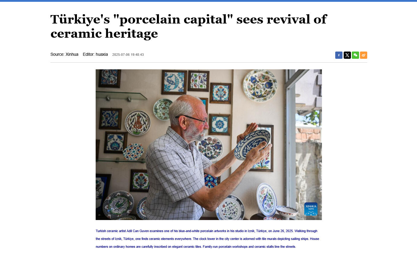 Çin’den İznik’e övgü dolu manşetler