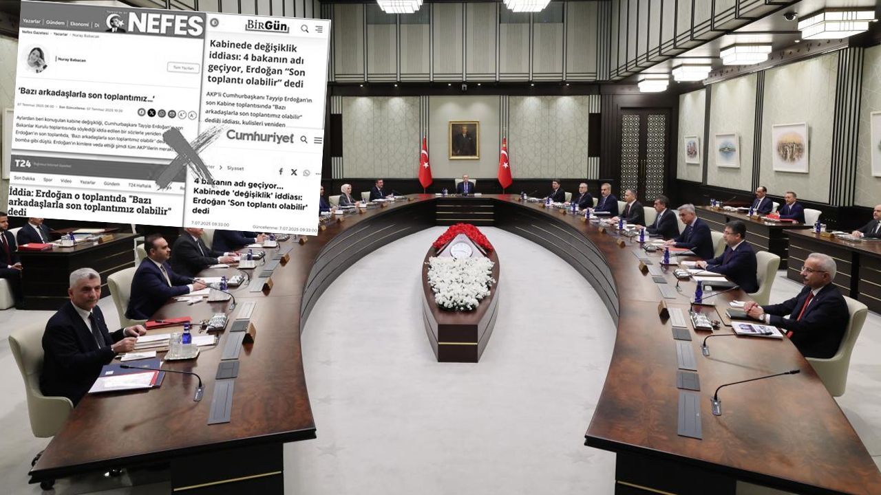 Cumhurbaşkanı Erdoğan 'Bazı arkadaşlarla son toplantımız' dedi mi? 'Kabine değişecek' iddiasına net açıklama Cumhurbaşkanı Erdoğan 'Bazı arkadaşlarla son toplantımız' dedi mi? 'Kabine değişecek' iddiasına net açıklama